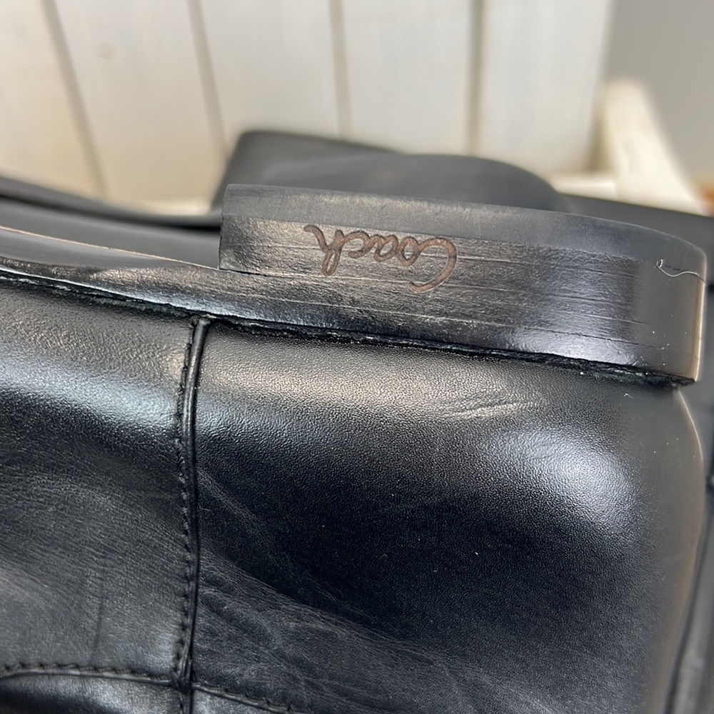 ⭐️Coach “Cayden” Tall Black Leather Riding Boots size 7.5B - Picture 9 of 12